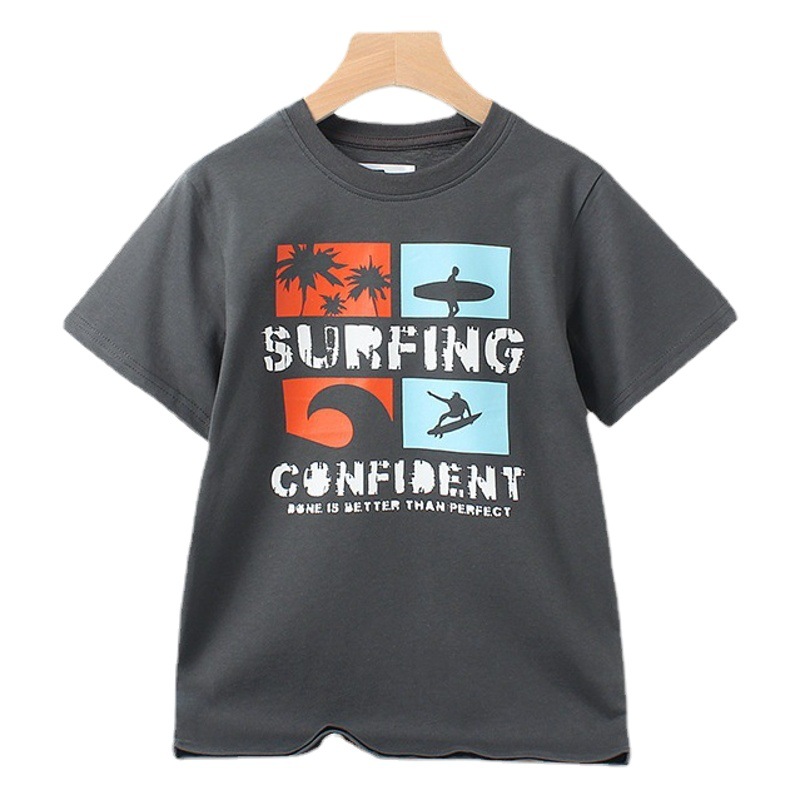 Ropa para niños verano estilo coreano nueva camisa deportiva de manga corta para niños camisa de algodón de moda para niños medianos y grandes Camiseta de manga corta para niños