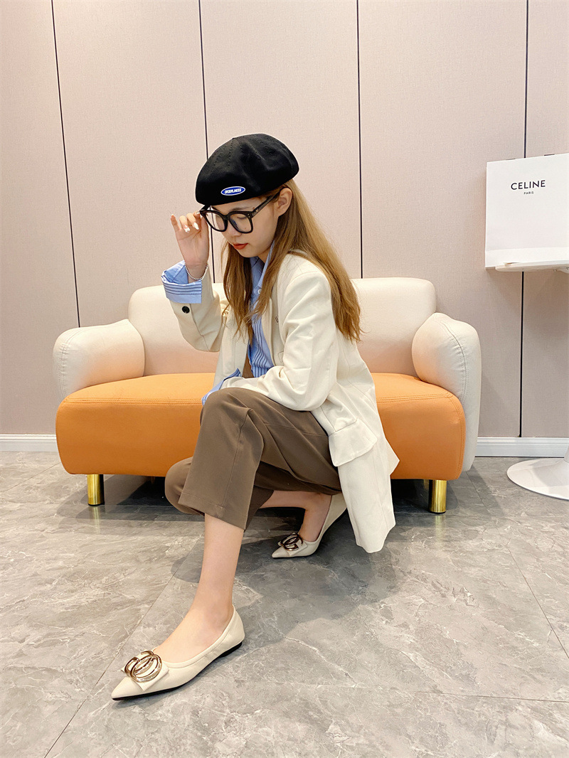 Elegant Pointed-toe Flat Shoes For Women Comfortable Soft-sole Pump_voghion.com