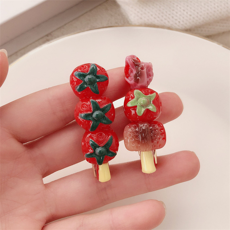 7g Weight Hair Clip Hair Accessories Type 1 Piece Quantity Holiday, Street Occasion Acrylic Material Fruit Pattern All Seasons Season Women's Gender Cute Style Cute Women's Fruit Acrylic Hair Clip 7