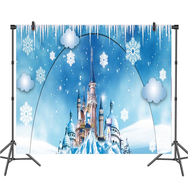 Amazon new ice castle Princess Elsa cartoon children's birthday baby 100 days photography background cloth