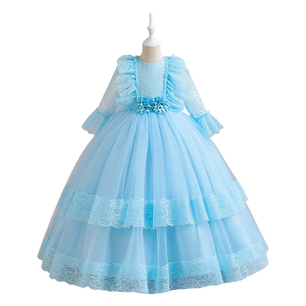 Ropa de rendimiento para niñas transfronterizas de comercio exterior pettiskirt Lolita estilo princesa encaje malla ropa de rendimiento para niños
