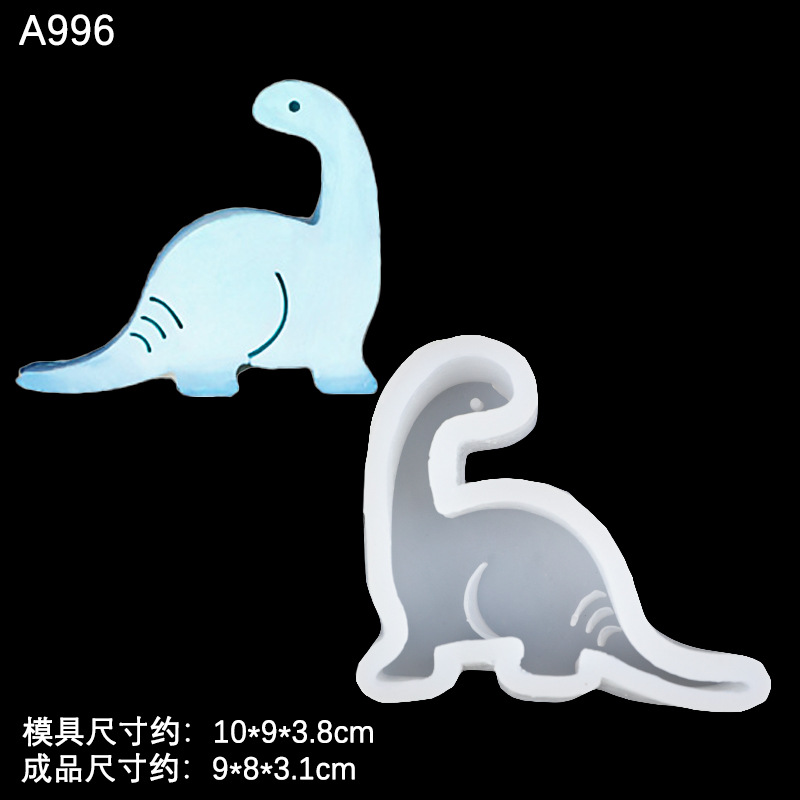 Nuevo dinosaurio de la historieta jirafa y otros modelado silicona animal aromaterapia cristal gota plástico juguete molde vela