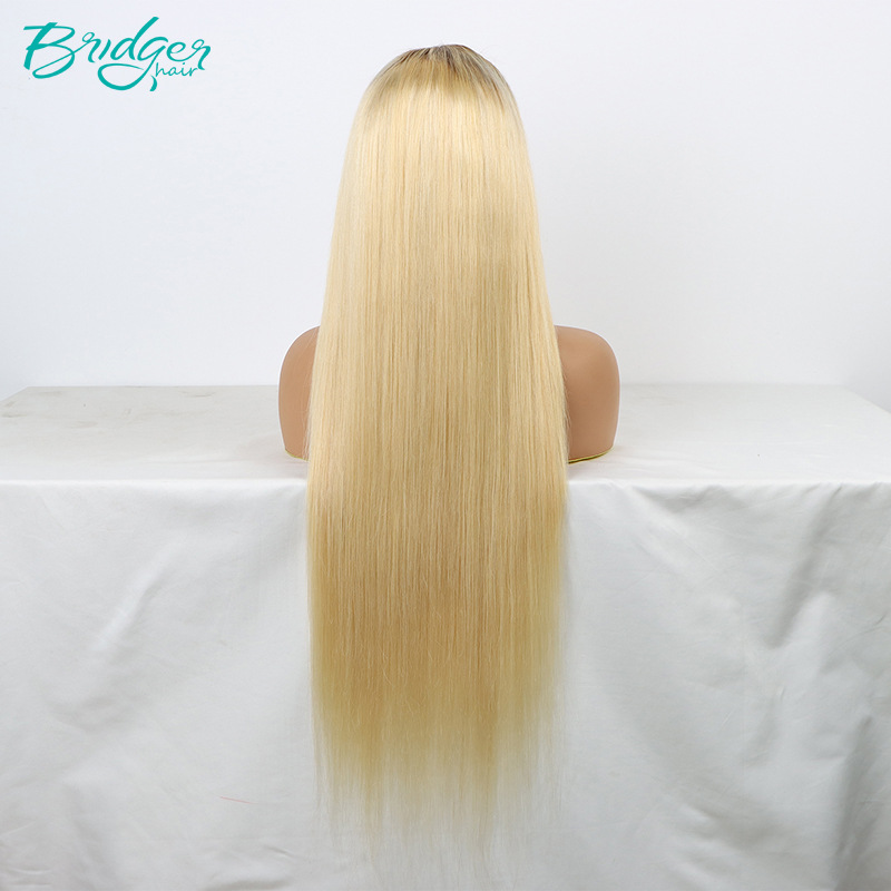 Human Hair Wig Straight T4/613 Splicing Hair Premium Quality_voghion.com