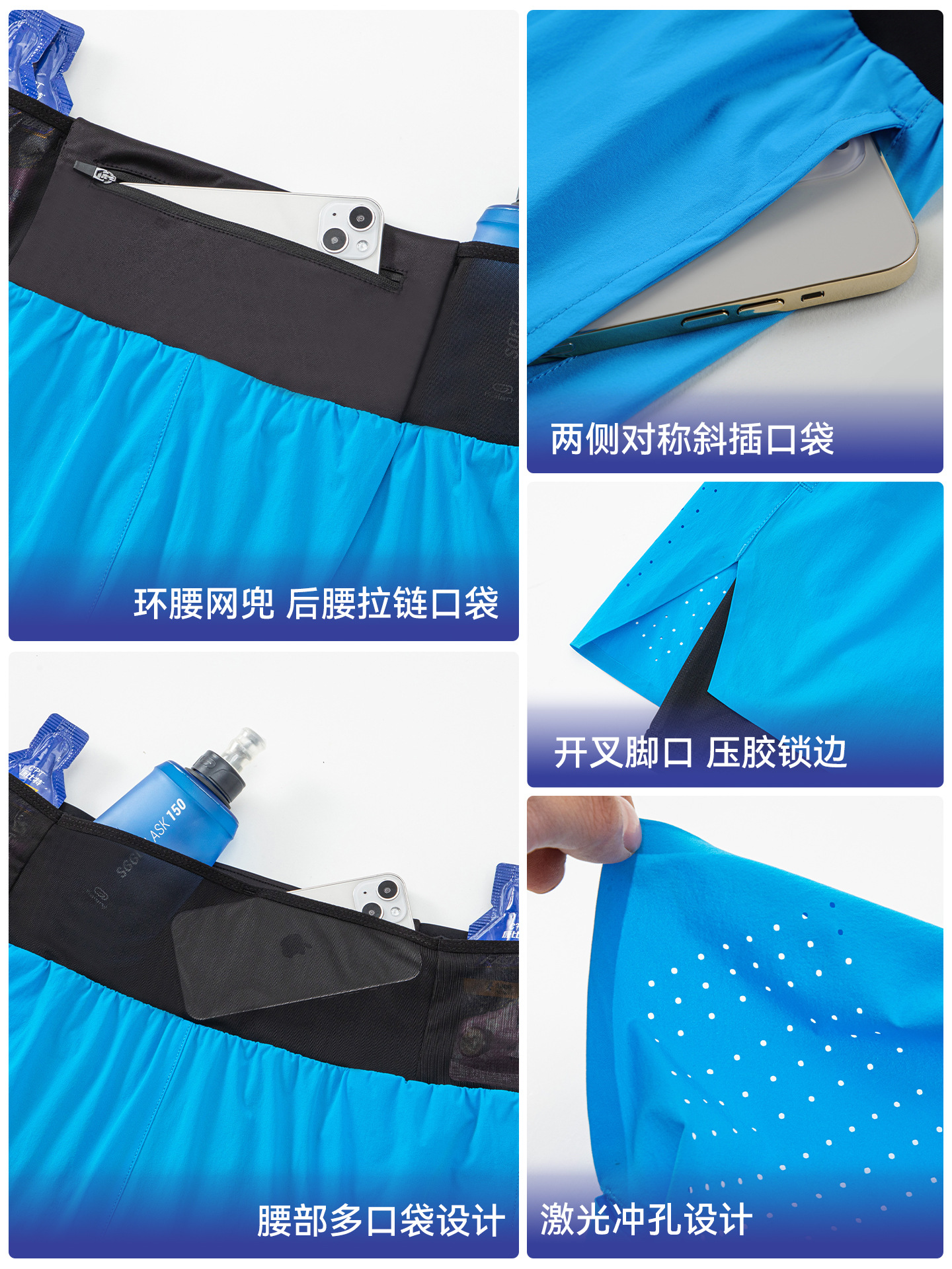 Pantalones cortos para correr de secado rápido de verano Pantalones cortos de doble capa falsos de dos piezas para hombres con forro de entrenamiento casual pantalones cortos deportivos elásticos de baloncesto