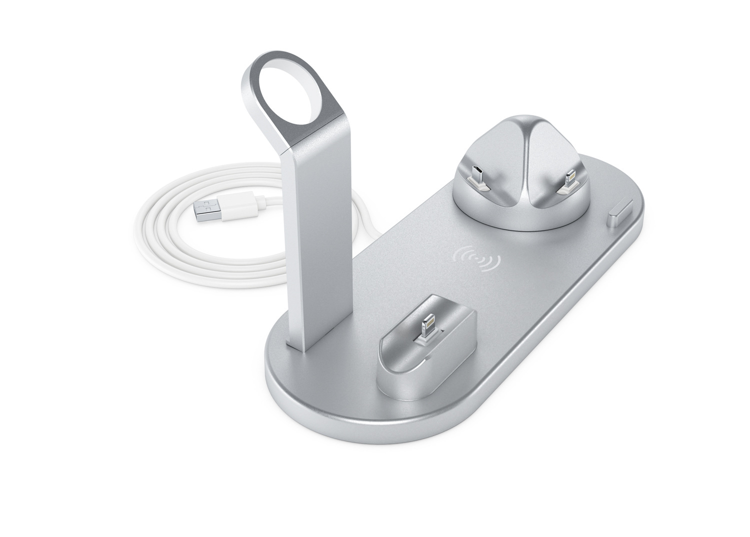 Soporte de carga de escritorio vertical del teléfono Móvil 15W del cargador inalámbrico multifuncional universal directo de la fábrica seis-adentro-uno con el USB