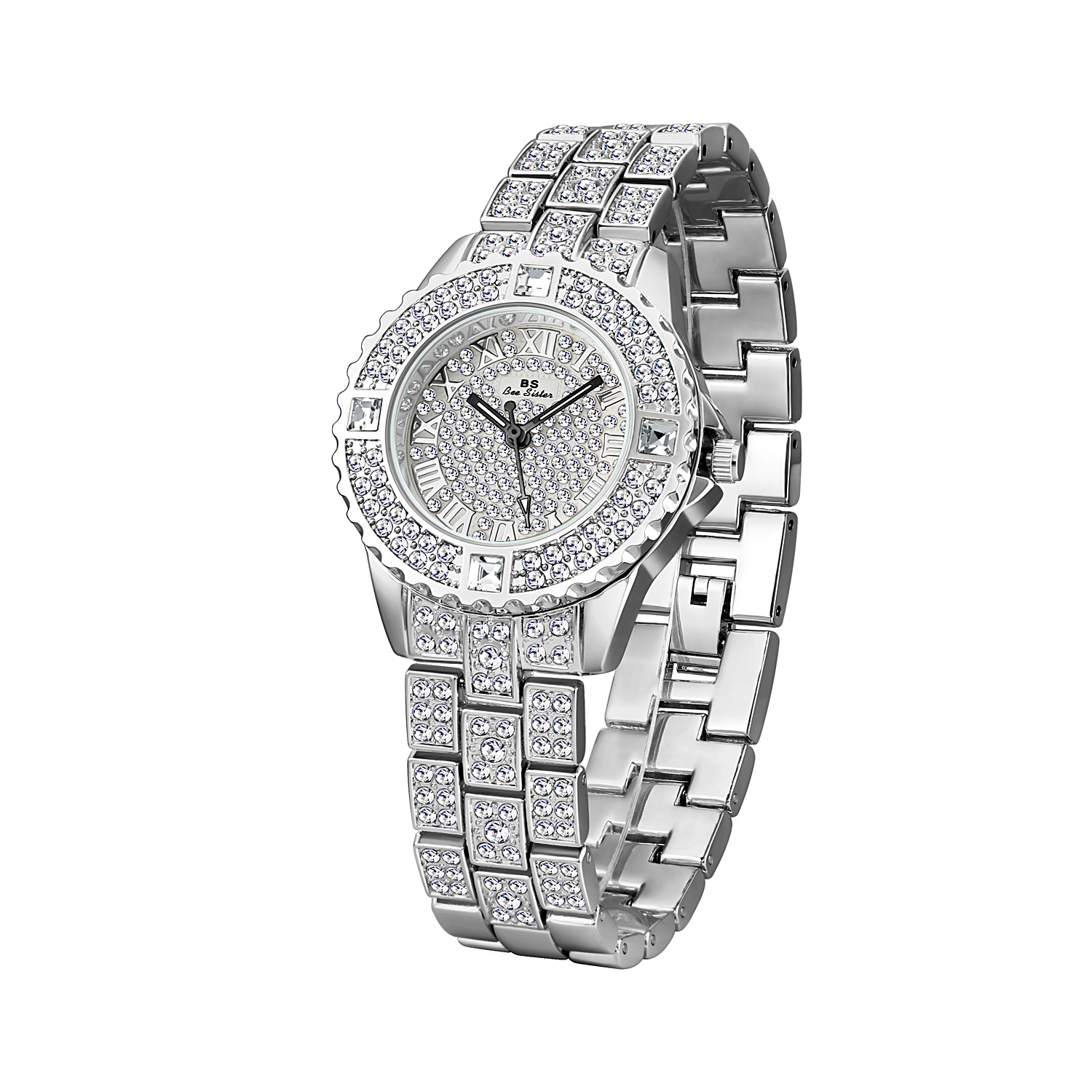 BS nueva Corea del Sur reloj de la venta caliente de la fábrica directa reloj de comercio exterior completo diamante marca reloj de mujer FA08040