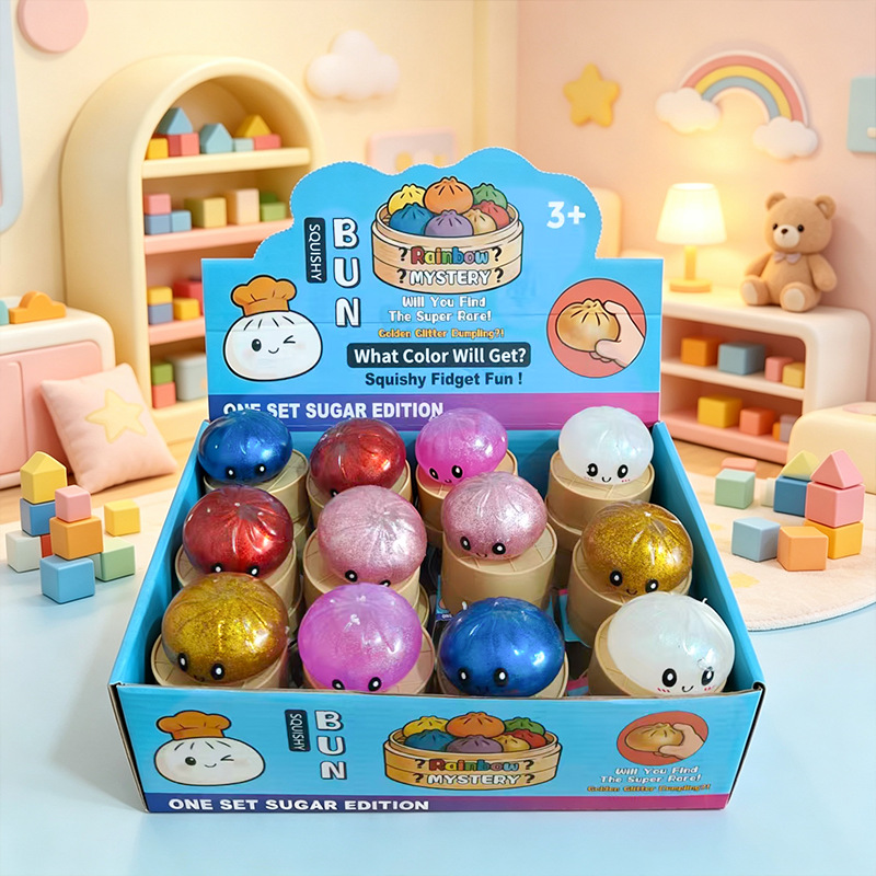 Small steamed bun pectin 5.5cm-single random [take 24 pieces with display box]