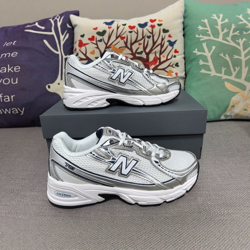 純粋なオリジナル NB740 ランニングシューズ通気性メッシュスポーツシューズ男性と女性のレトロ高さ増加お父さん靴カップルファッショントレンディな靴|undefined