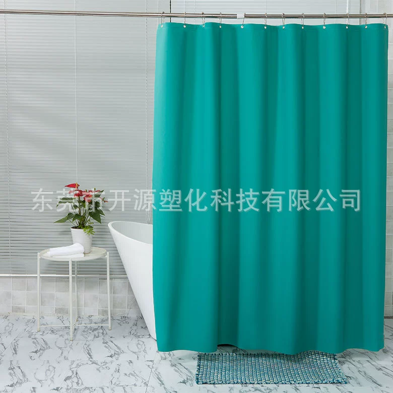 Поставка трансграничной платформы сплошной цвет ПЕВА занавеска для душа утолщенная водонепроницаемый плесени-доказательство синий зеленый ванная комната занавеска подкладка