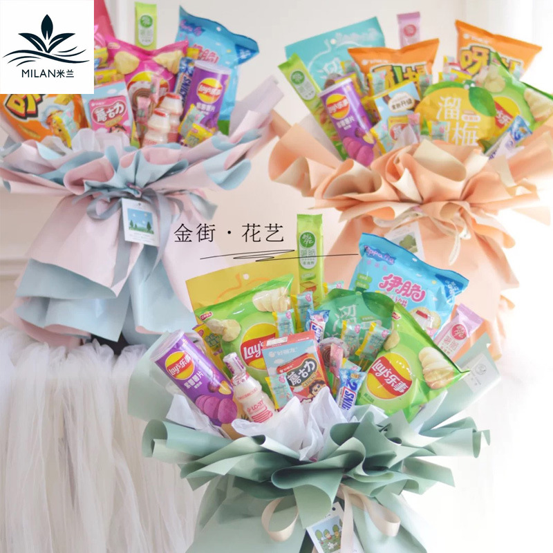 Floral nano pegamento palo de bambú universal adhesivo fijo día del niño merienda ramo de frutas diy flor material de embalaje