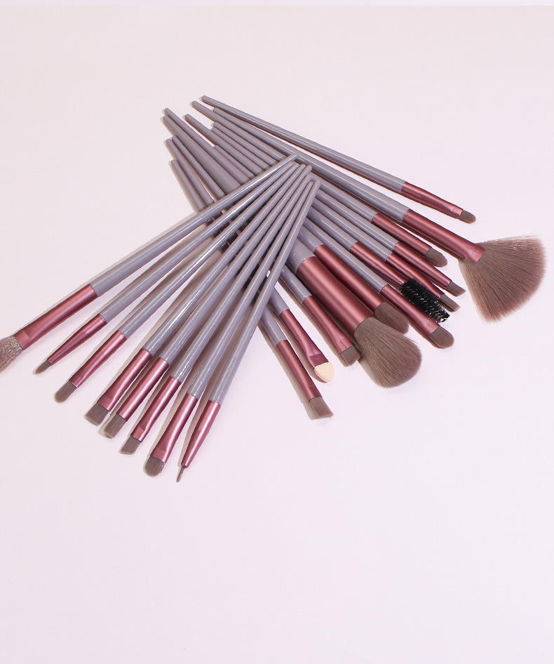 20 Pieces Quantity Fashion Artificial Fiber Plastic Handgrip Makeup Brushes 20 Pieces
