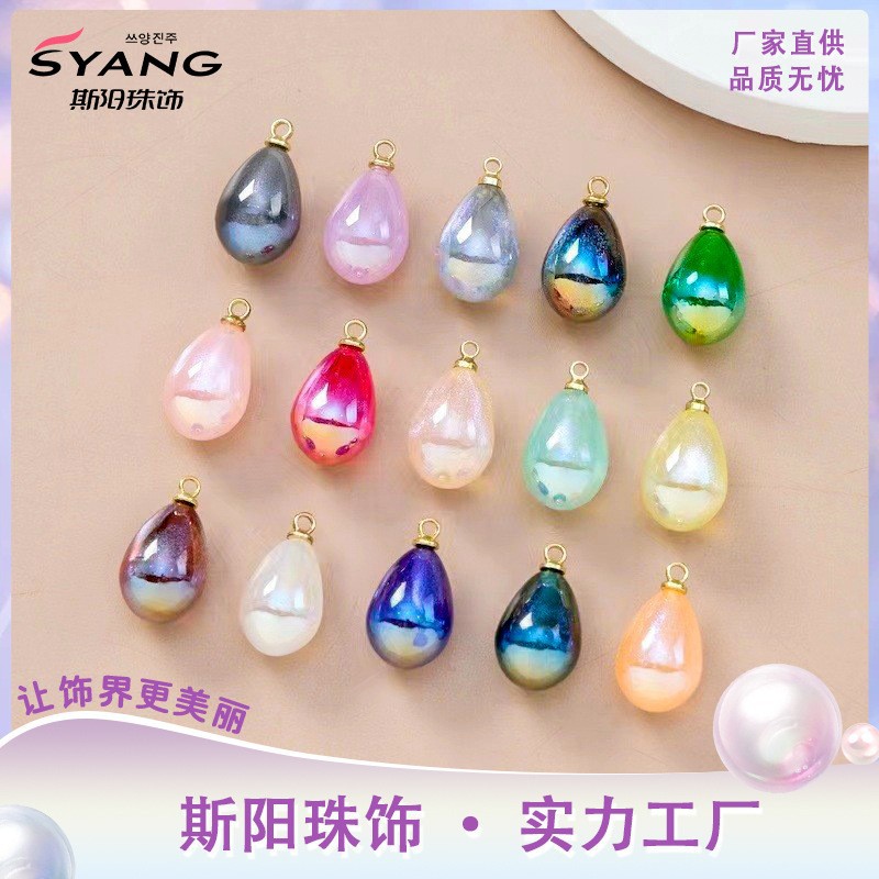 Round beads drop-shaped pearl