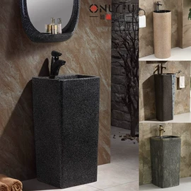 浴室柜;普通马桶;立柱盆