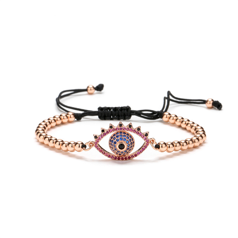 Ethnic Style Devilu0027S Eye Copper Bracelets Inlaid Zircon Copper Bracelets