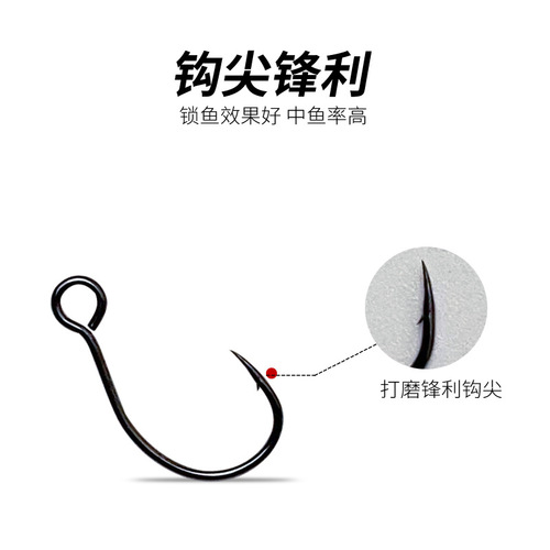 Bulk Circle Big Eye Walleye Hook Okinawa Gold S55M Lure Minnow VIB Iron Plate Single Hook Walleye Shiny Lure Single Hook