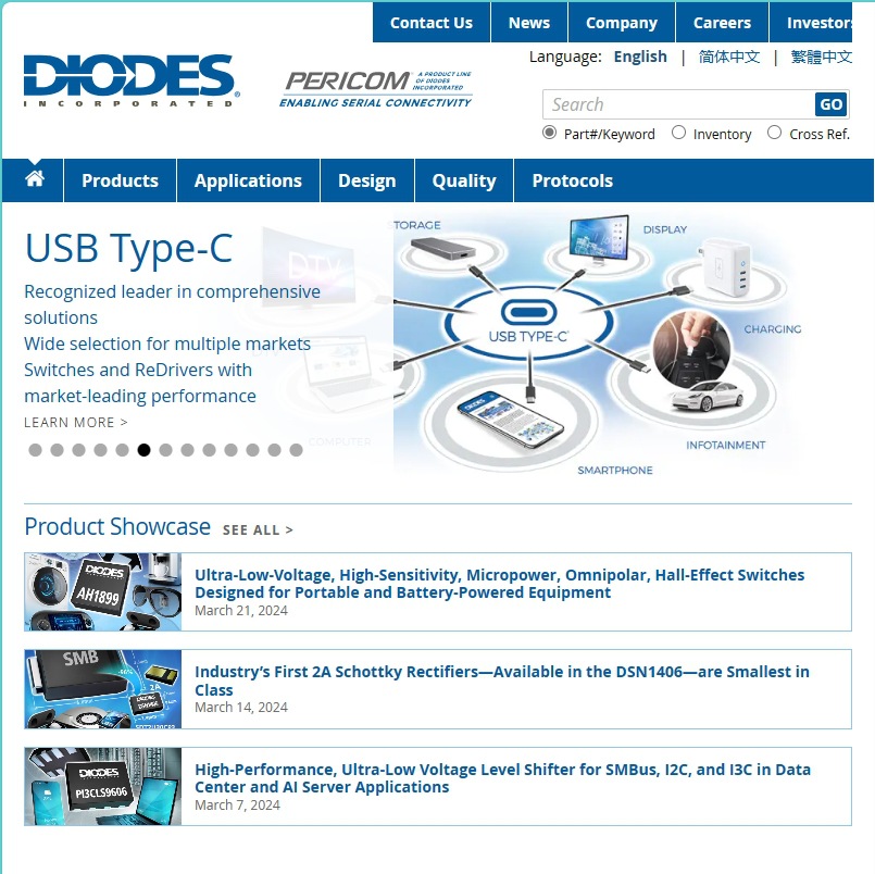 DIODES US-Taiwan Electronic Components Official Website Online Overseas Purchase Agent Ordering Delivery in Mainland Hong Kong