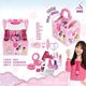 Xiao Ling Classmate 68608 Children's Simulation Color Makeup Sweet Beauty Girl Nail Art DIY Portable Makeup Bag Play Home Toys