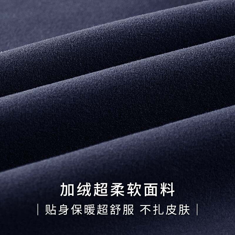 登捷男装半拉链立领卫衣男士秋冬季德绒加绒加厚休闲保暖外套上衣|undefined