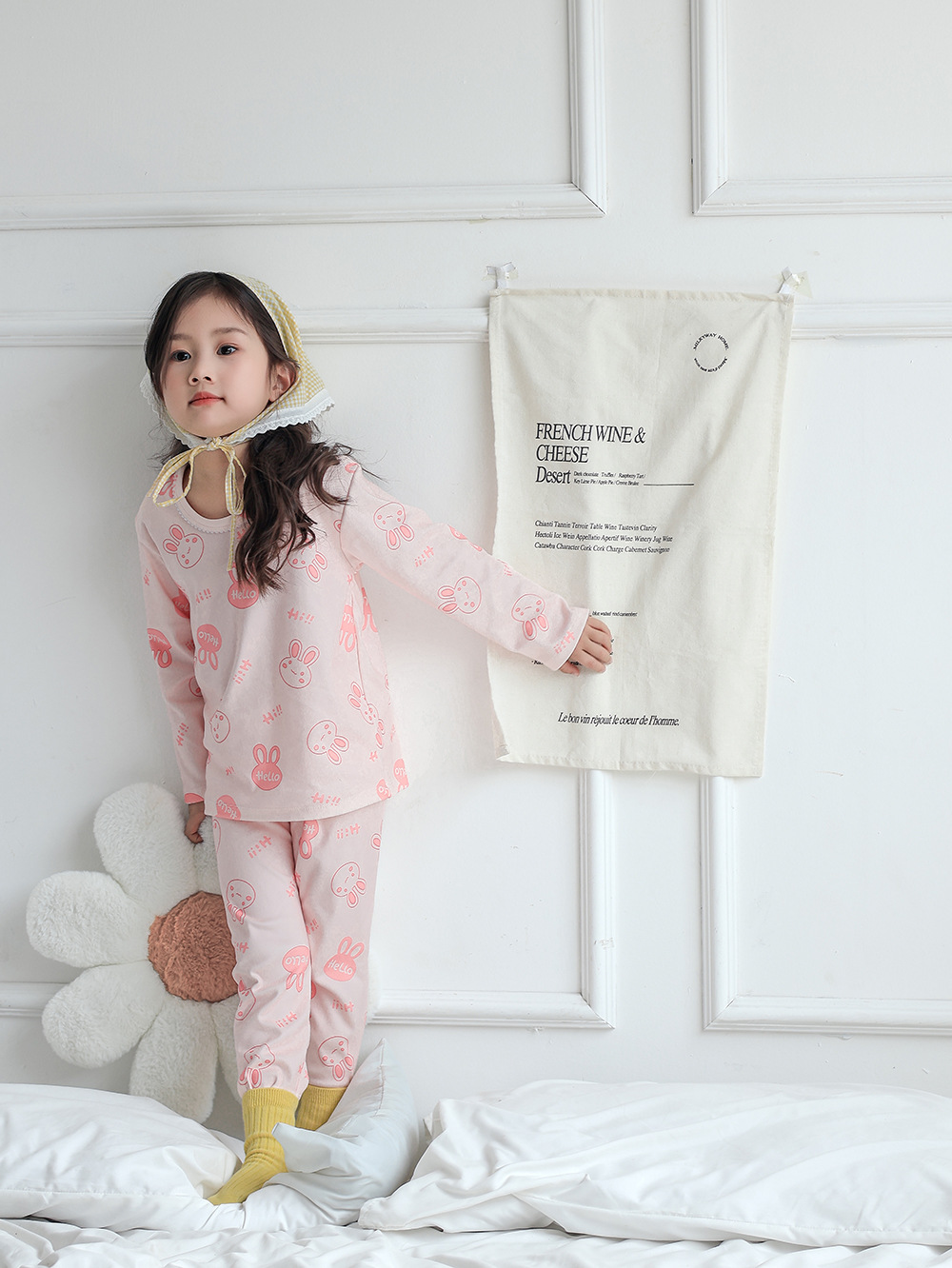 Nuevo traje de niños niñas pijamas pijamas de encaje mujer de primavera y otoño fábrica de ropa de hogar al por mayor