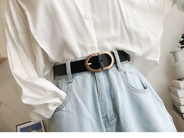 Cinto de mulher em couro genuíno com fivela antiga trendy_voghion.com
