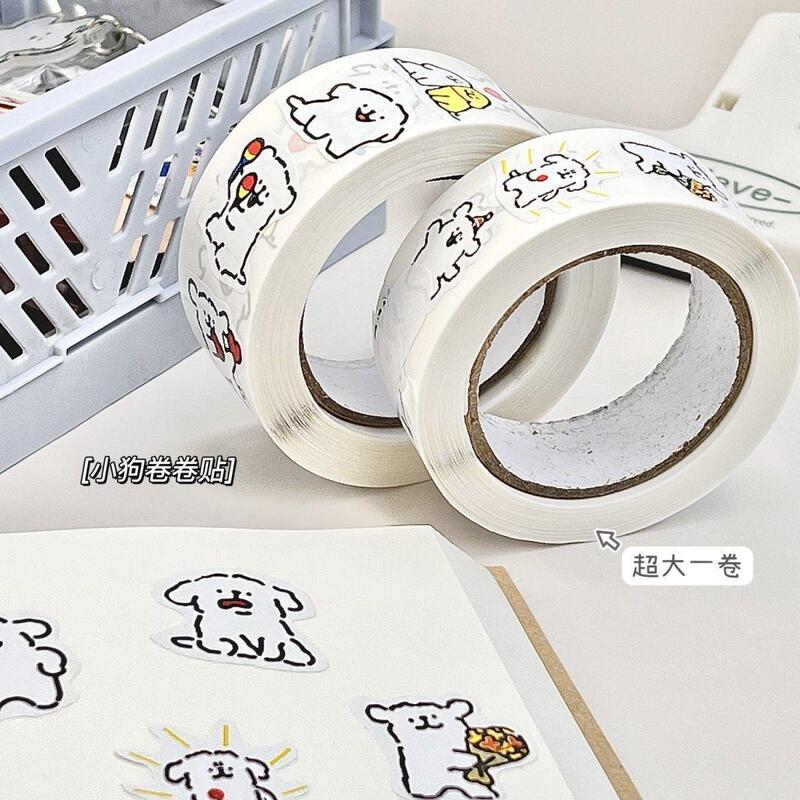 リーンパピー巻きステッカー小紅書同型インかわいい子犬ステッカーテープカードハンドブック装飾シールステッカー|undefined