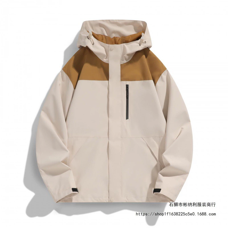 Windproof waterproof jacket for leisure, American style, autumn