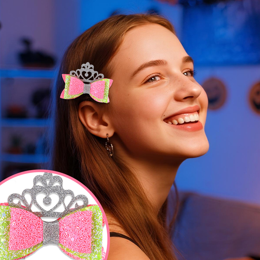Malos brujos mágicos brocas de pelo rosa verde arco borde brocas de cabeza WICHED tema decoración de fiesta de cumpleaños brocas de boca de pato