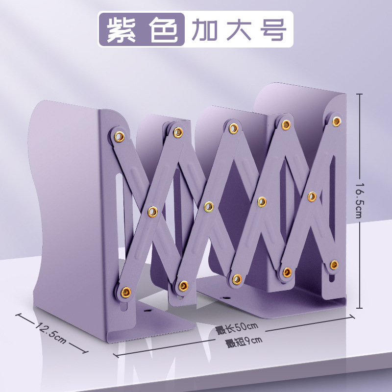 Estante de libro retráctil integrado de escritorio de almacenamiento de libros de soporte de libro de deflector para estudiantes de secundaria con bolígrafo de fijación plegable