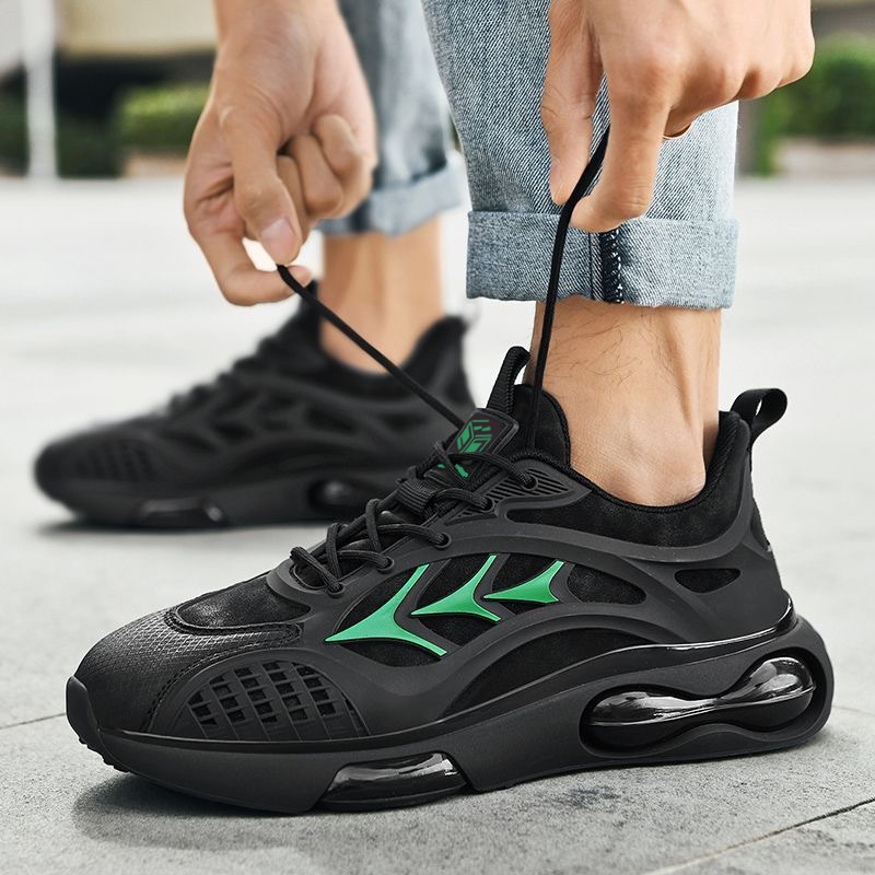 2023 primavera nuevo estilo de alto valor zapatos de moda casuales de todo fósforo hombres de moda palomitas de maíz cojín de aire zapatos deportivos elásticos para hombres