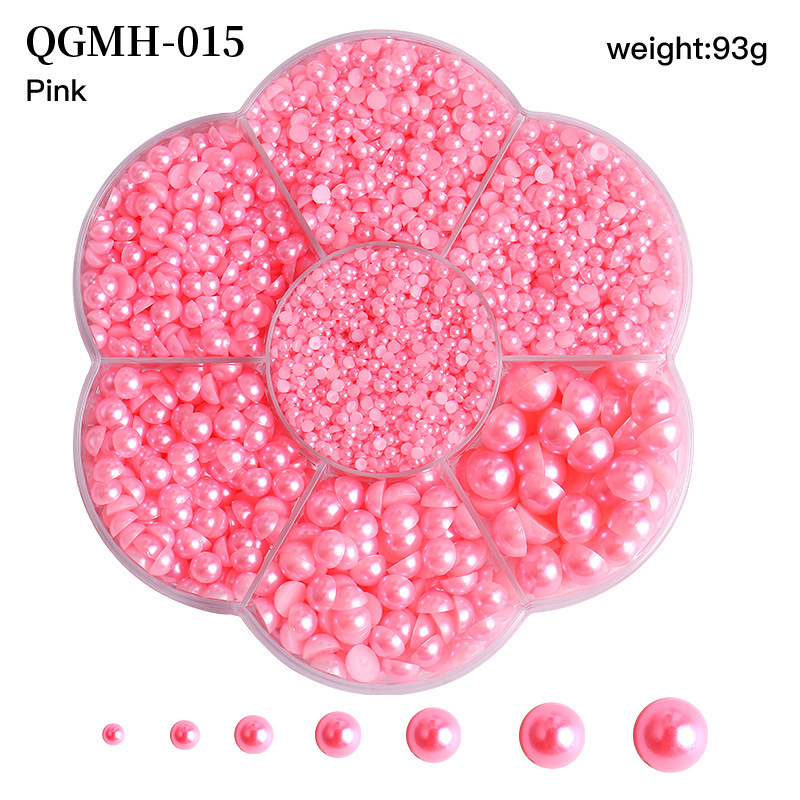 20色パールネイルアクセサリー7格梅の花ボックスカラー半円真珠アクセサリー2/3/4/5/6/8/10mm|undefined
