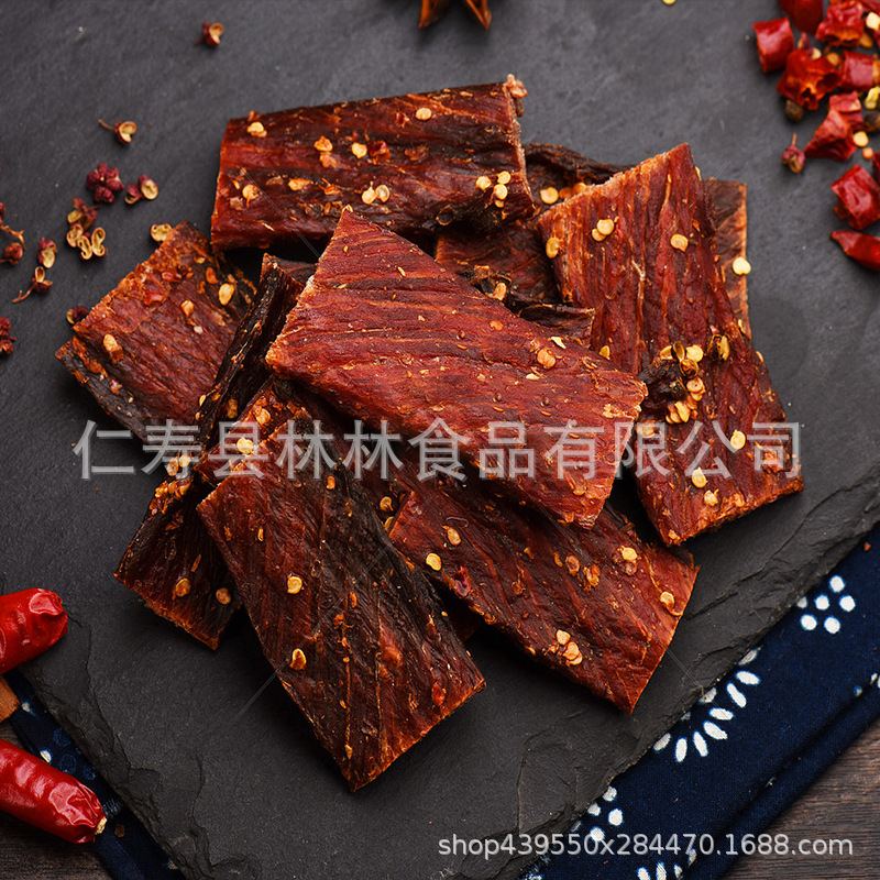 蜀丈人四川特产风干肉干超干麻辣手撕猪肉猪肉脯200g袋装