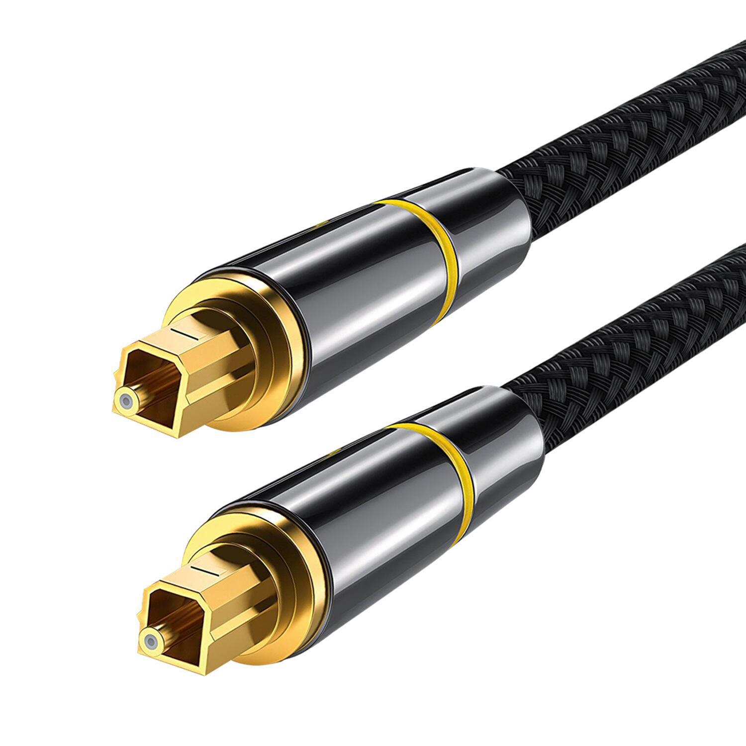 Cable de audio Cable de fibra óptica digital Cable de salida SPDIF Cable de altavoz chapado en oro Cable de fibra óptica de 5.1 canales