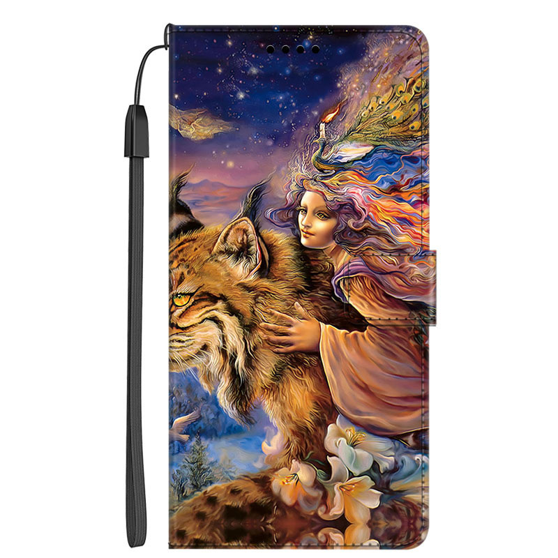 Applicable to Samsung S22 Ultra leather case magnetic flip stand personalized painted simple factory delivery