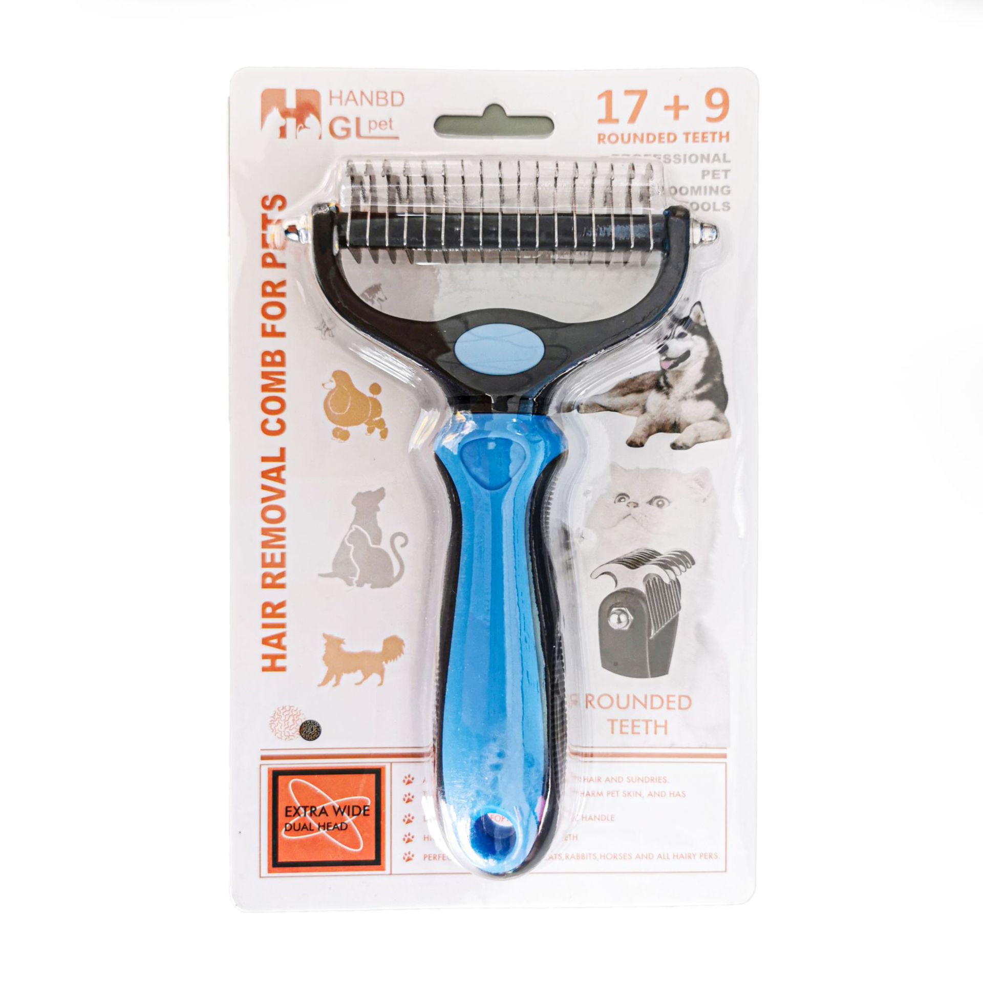 블루 물집 포장 (오렌지 종이 카드)