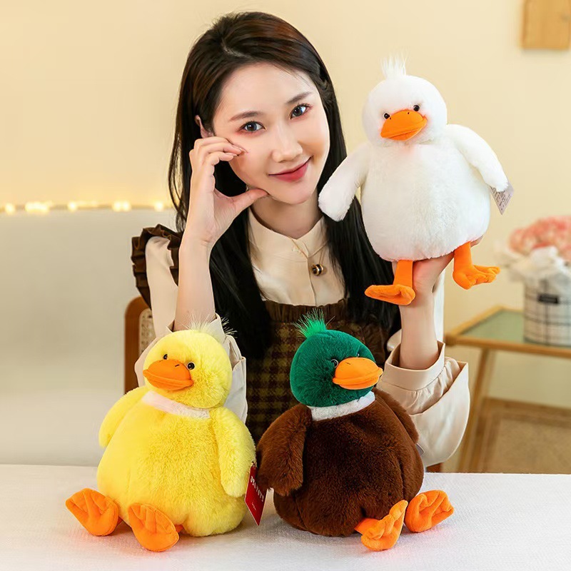 Los nuevos juguetes de peluche de patos suaves y lindos muñecas de patos para niños tranquilizadores regalos al por mayor