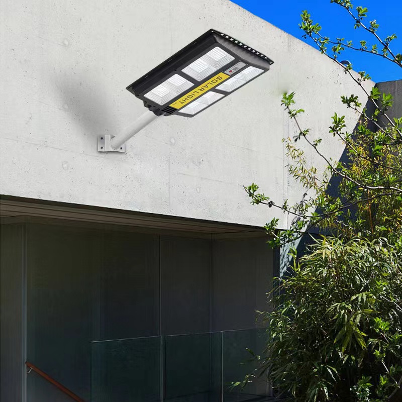 Farola Solar LED Integrada para Exteriores, Impermeable, Retráctil, con Sensor Inteligente de Movimiento, Luz Fuerte para Jardín