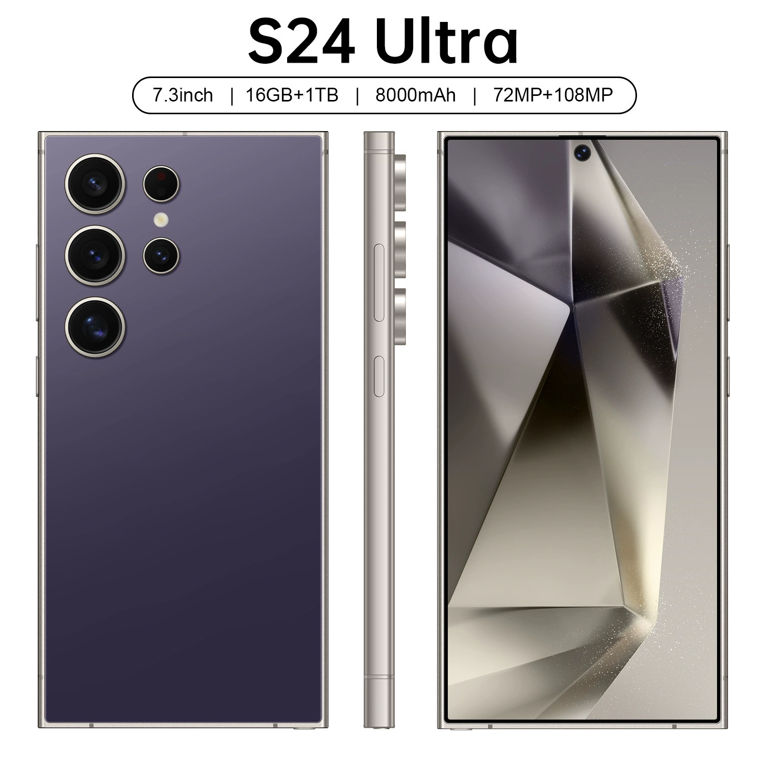 Смартфон 4G, 64 ГБ, экран 7.3 дюйма, многоцветная кросс-брендовая версия