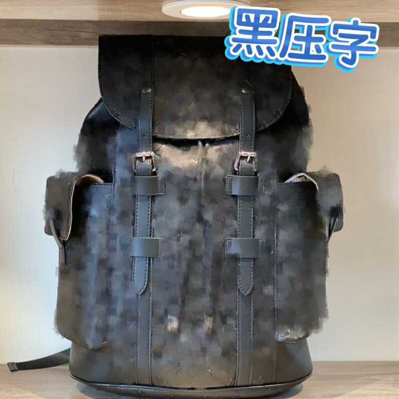 路易迪&经典老花双肩包均码男商务出行气质男包|undefined