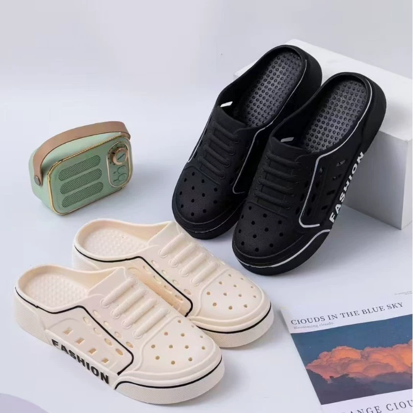 25 новых моделей мода дамы полубаковки холодные тапочки летом носить мягкое дно противоскользящие ПВХ домашние тапочки оптом