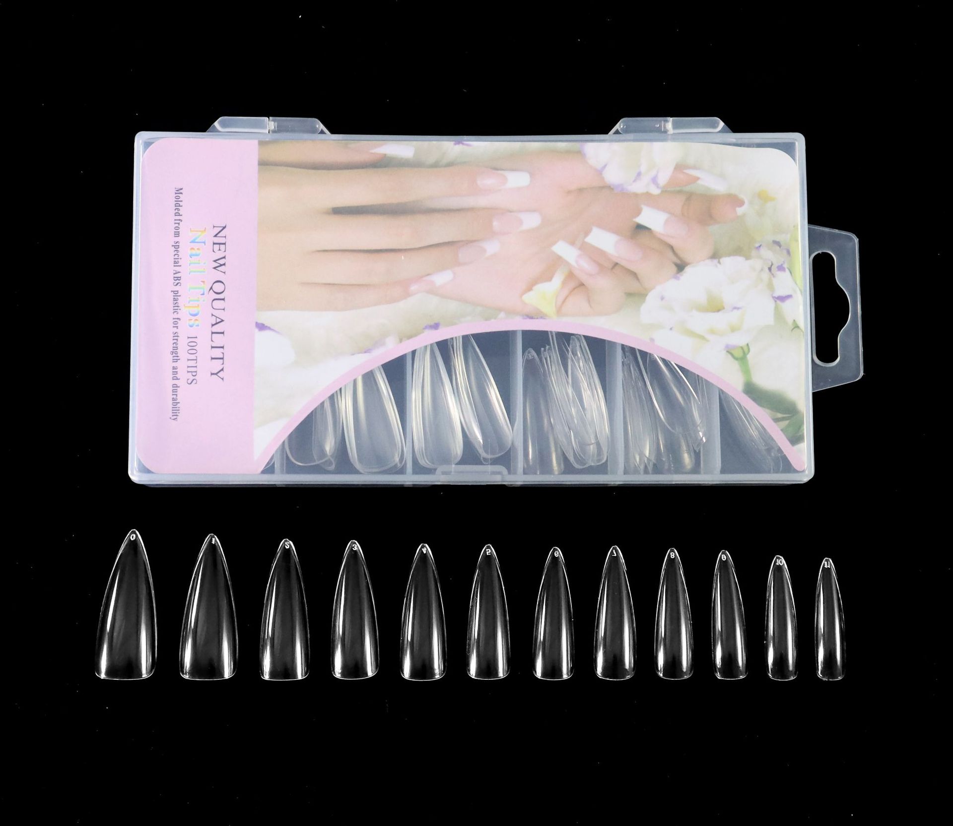 Uñas postizas de 120 piezas, transparentes, sin marcas, semi-completas, al por mayor