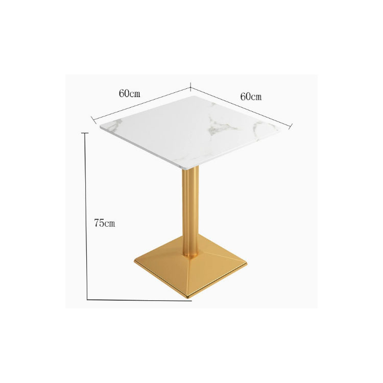 Mesa cuadrada de placa de roca 60 * 60 * 73