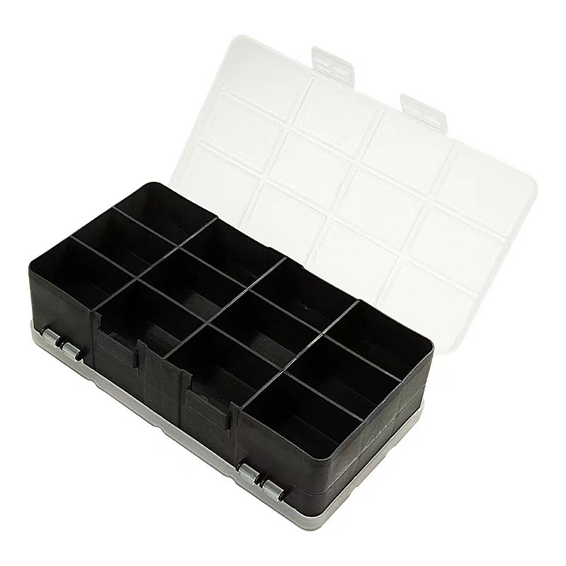 加厚半透明盒子分隔收纳小工具螺丝弹簧电子元器件存放塑料零件盒