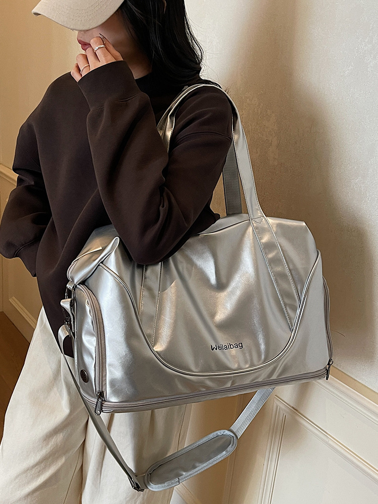 Bolsa de viaje deportivo expandible multifuncional de alta capacidad bolsa de viaje corto bolsa de almacenamiento de separación seca y húmeda image 5