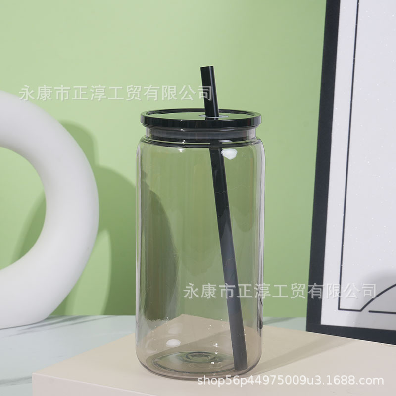 Vaso Mason de Plástico 16oz de Plástico PC, Ecológico, Monocapa, para Oficina y Hogar