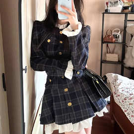 连衣裙miu感高级小香风系2025年裙子穿搭富家韩系新款秋冬季千金