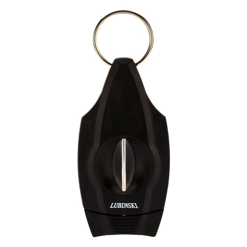 Cortapuros en V de acero inoxidable con llavero, tijeras portátiles para cigarros