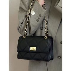 菱格链条包包女2025新款潮时尚小方包韩系百搭斜挎包通勤单肩包女