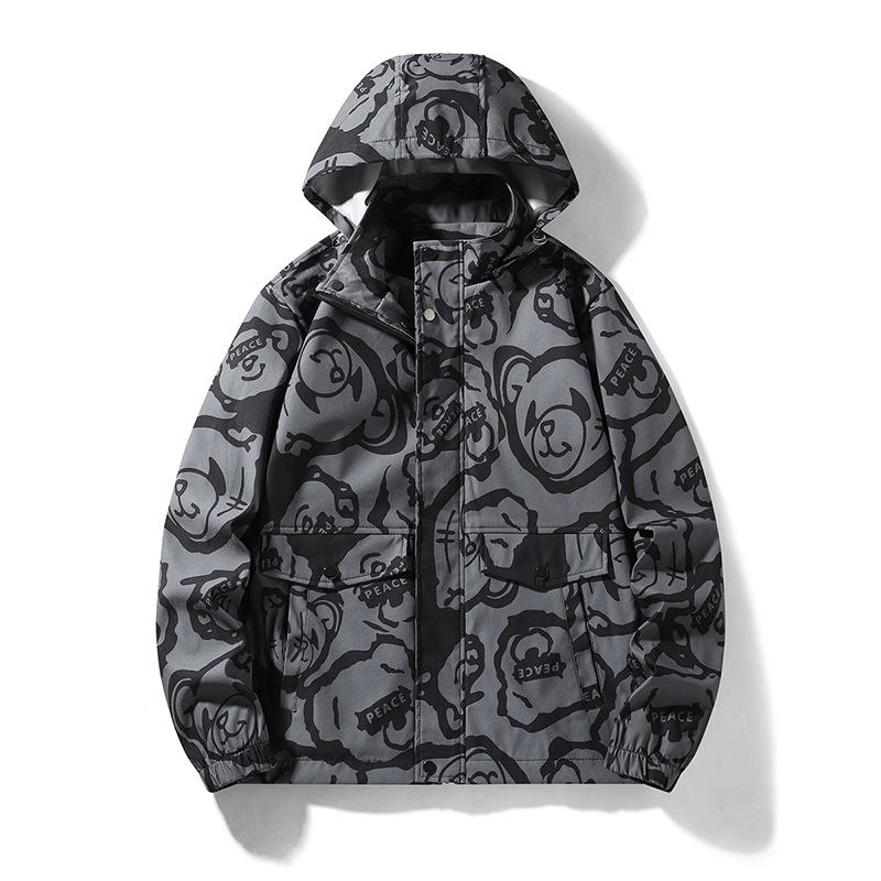 Men's Clothing spring and autumn styles, trendy brands, youth hooded windproof jackets_voghion.com