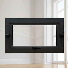 门窗工厂直销批发断桥铝型材60手动中悬窗隔音隔热悬窗推荐