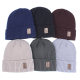 Winter Men's Wool Hat fleece-lined Thickened Knitted Hat Youth Ear Protection Warm Cold-proof Cap Outdoor Ski Cap